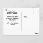 Happy New Years persoonlijk of zakelijk Briefkaart (Achterkant)