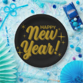 Happy New Years Plate Papieren Bordje (Feest)