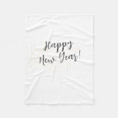 Happy New Years Simple Calligraphy Script Fleece Deken (Voorkant)