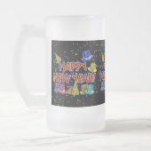 Happy New Years Tekst met partijPetten & Confetti Matglas Bierpul (Links)