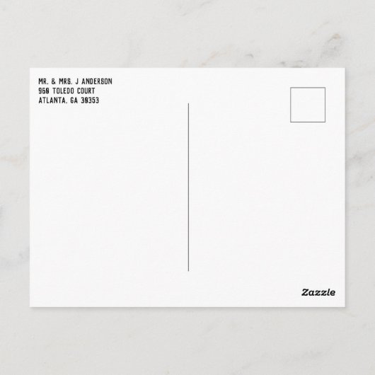 Happy New Years Typografie | Foto | Zwarte Bokeh Briefkaart (Achterkant)