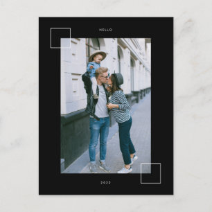 HAPPY NIEUW JAAR Voeg je familiefoto toe Briefkaart