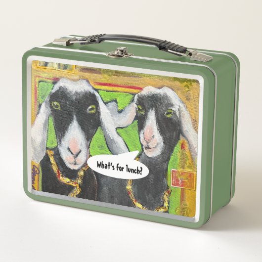 Happy Nigerian Goats "What's For Lunch?" lunch box (Devant)