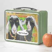 Happy Nigerian Goats "What's For Lunch?" lunch box (En situation)