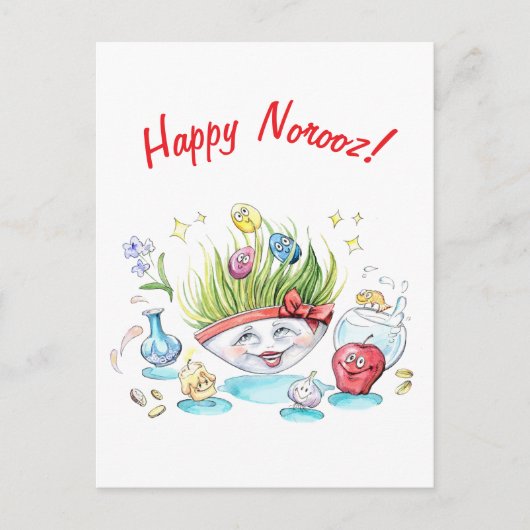 Happy Noroez Haft Sin grappige tafel Briefkaart (Voorkant)