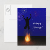 Happy Norooz Chahar-Shanbeh-Suri Briefkaart (Voorkant / Achterkant)