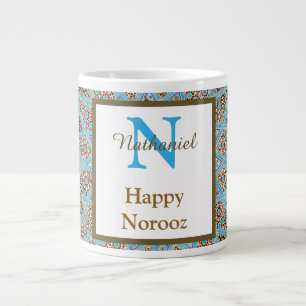 Happy Norooz Persian Nieuwjaar Monogram Initiaal Extra Grote Beker