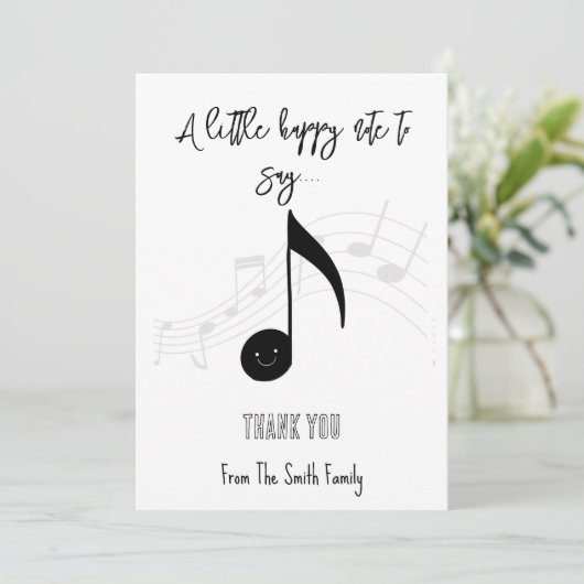 Happy Note Muziekleraar Cadeau KAART HOLDER (Staand voorkant)
