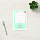 Happy Notes Green: Kawaii Post -It Notes (Kantoor)