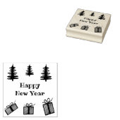 Happy Nouvel An tampon caoutchouc, Nouvel An (Tamponné)