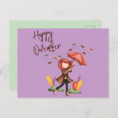 Happy November klantgerichte Briefkaart (Voorkant / Achterkant)