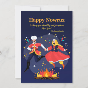 Happy Nowruz Flat Holiday Card Feestdagenkaart