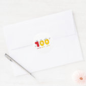 Happy Number 100 Ronde Sticker (Envelop)