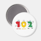 Happy Number 102 Magneet (Voorkant / Achterkant)