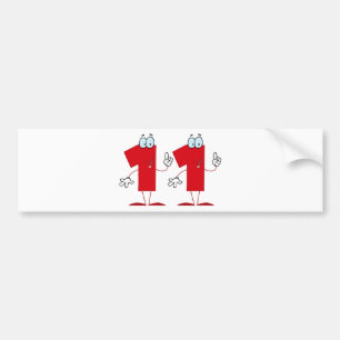 Happy Number 11 Bumpersticker