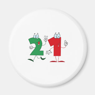 Happy Number 21 Magneet
