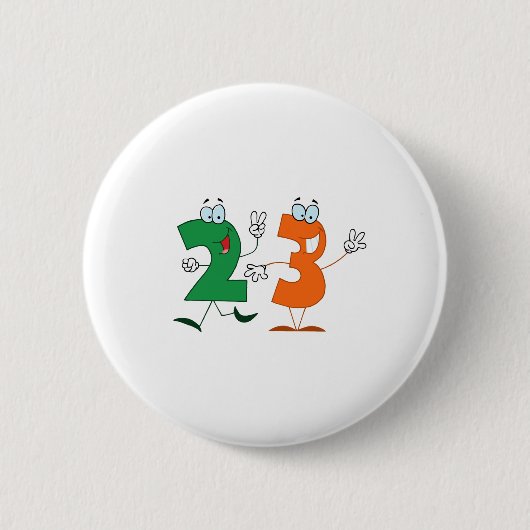 Happy Number 23 Ronde Button 5,7 Cm (Voorkant)