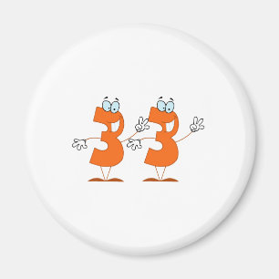 Happy Number 33 Magneet