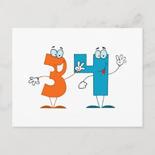 Happy Number 34 Briefkaart