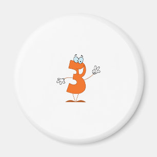 Happy Number 3 Magneet