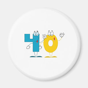 Happy Number 40 Magneet