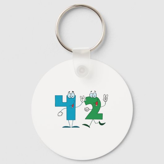 Happy Number 42 Sleutelhanger (Voorkant)
