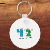 Happy Number 42 Sleutelhanger (Voorkant)