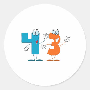 Happy Number 43 Ronde Sticker