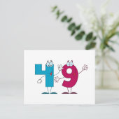 Happy Number 49 Briefkaart (Staand voorkant)