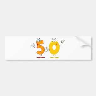 Happy Number 50 Bumpersticker