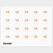 Happy Number 53 Ronde Sticker (Vel)