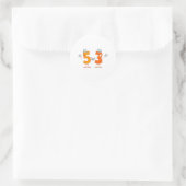Happy Number 53 Ronde Sticker (Tas)