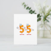 Happy Number 55 Briefkaart (Staand voorkant)
