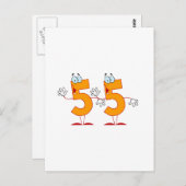 Happy Number 55 Briefkaart (Voorkant / Achterkant)