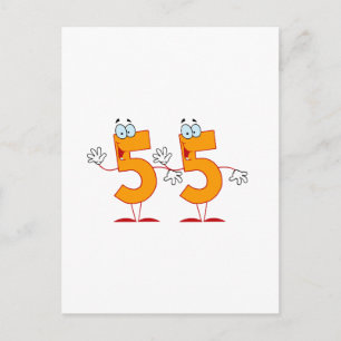 Happy Number 55 Briefkaart