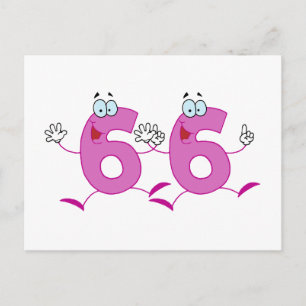 Happy Number 66 Briefkaart