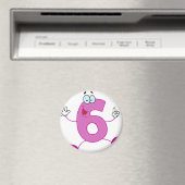 Happy Number 6 Magneet (Insitu (Vaatwasser))