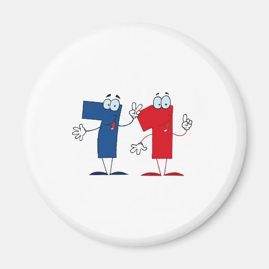 Happy Number 71 Magneet (Voorkant)