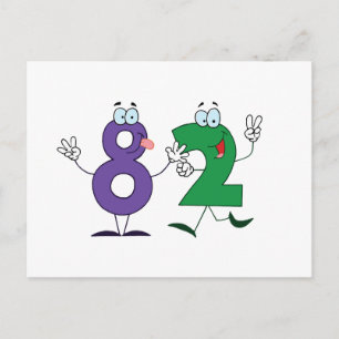 Happy Number 82 Briefkaart