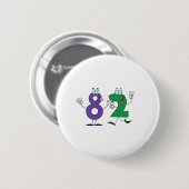 Happy Number 82 Ronde Button 5,7 Cm (Voorkant /achterkant)