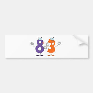 Happy Number 83 Bumpersticker
