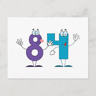 Happy Number 84 Briefkaart