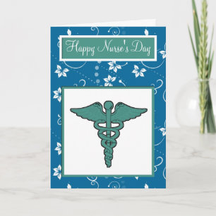 Happy Nurse Day met medisch verpleegkundig symbool Bedankkaart