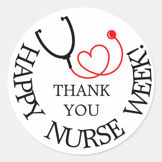 Happy Nurse week sticker (Voorkant)