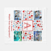 Happy Nurses Dag 4 Fotocollage dwarmonogram Fleece Deken (Voorkant (Horizontaal))