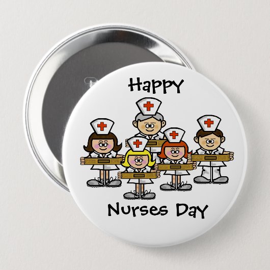 Happy Nurses Day Button (Voorkant /achterkant)