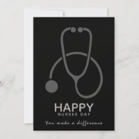 Happy Nurses Day Gray Stethoscope Illustratie