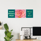 Happy Nurse's Week! Banner Poster Prints Rose Teal (Bureau à domicile)