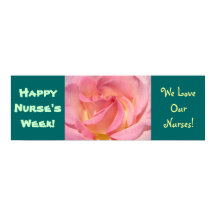 Happy Nurse's Week! Banner Poster Prints Rose Teal