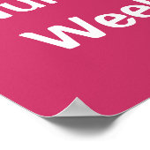 Happy Nurse's Week! Banner Poster Roze Bedankt (Hoek)